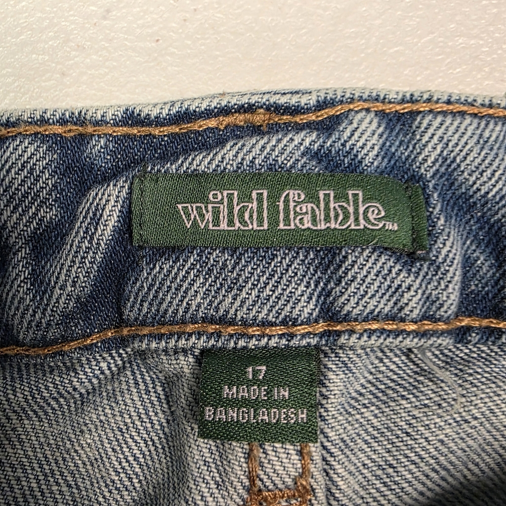 Wild Fable Women's Rigid Mid-Rise Relaxed Straight Dad Jeans Medium Wash Size 17 - Picture 4 of 9